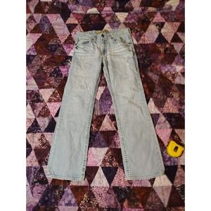 Buckle Big Star Pioneer Boot Jeans Mens 34x32 Blue Stitch Western Cowboy Rodeo